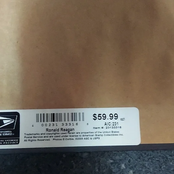 Official USPS President Ronald Reagan Wall decor ...like new - Picture 8 of 12